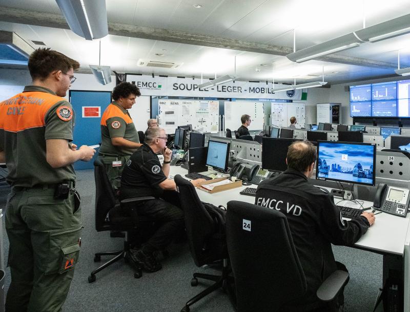 EMCC-Einsatzzentrale des Kantons Waadt während der Covid-19-Krise